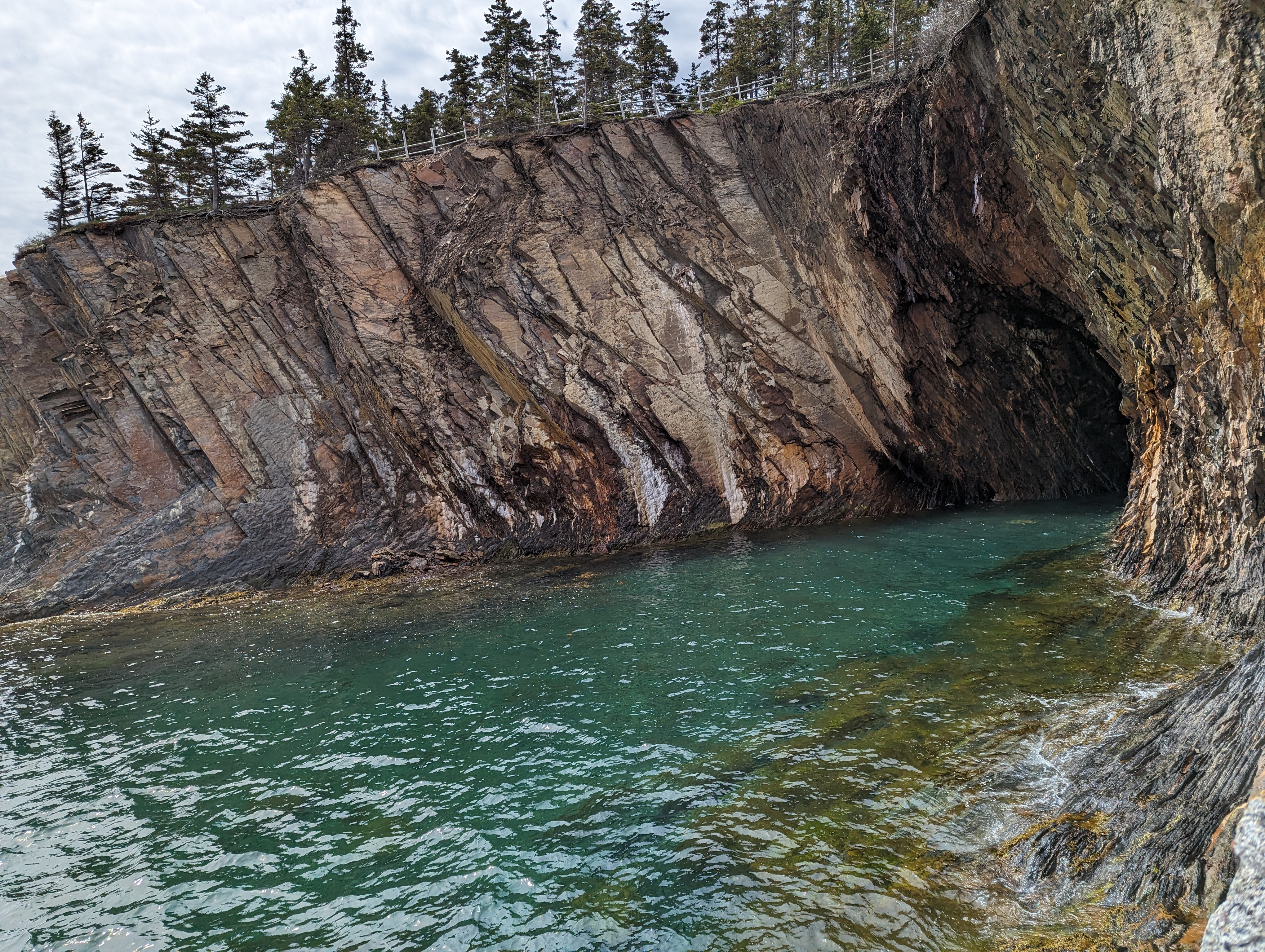 The Ovens Natural Park in Nova Scotia, featuring sea caves, cliffs, ocean views, and scenic nature trails, on Supernova Tours’ adventure sightseeing tour from Halifax.